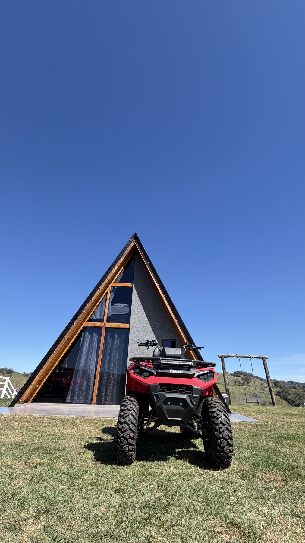 Cabana e quadriciclo