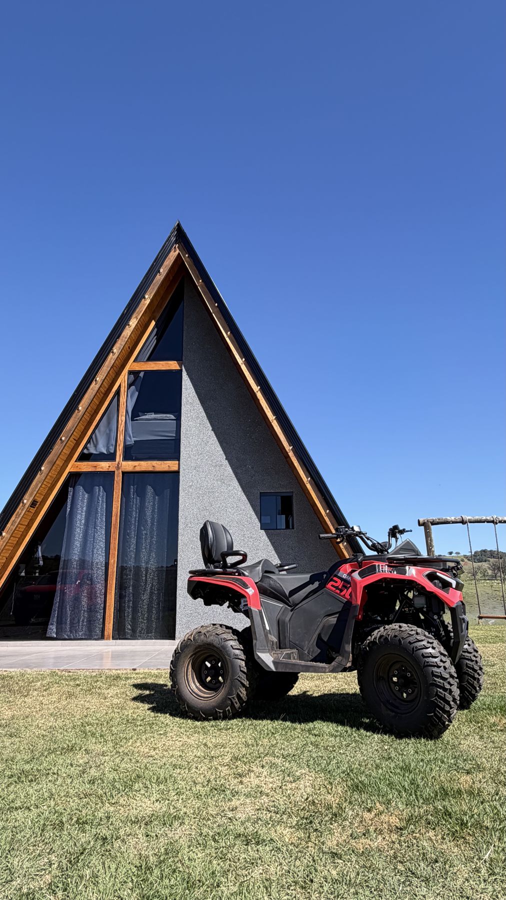 Cabana e quadriciclo
