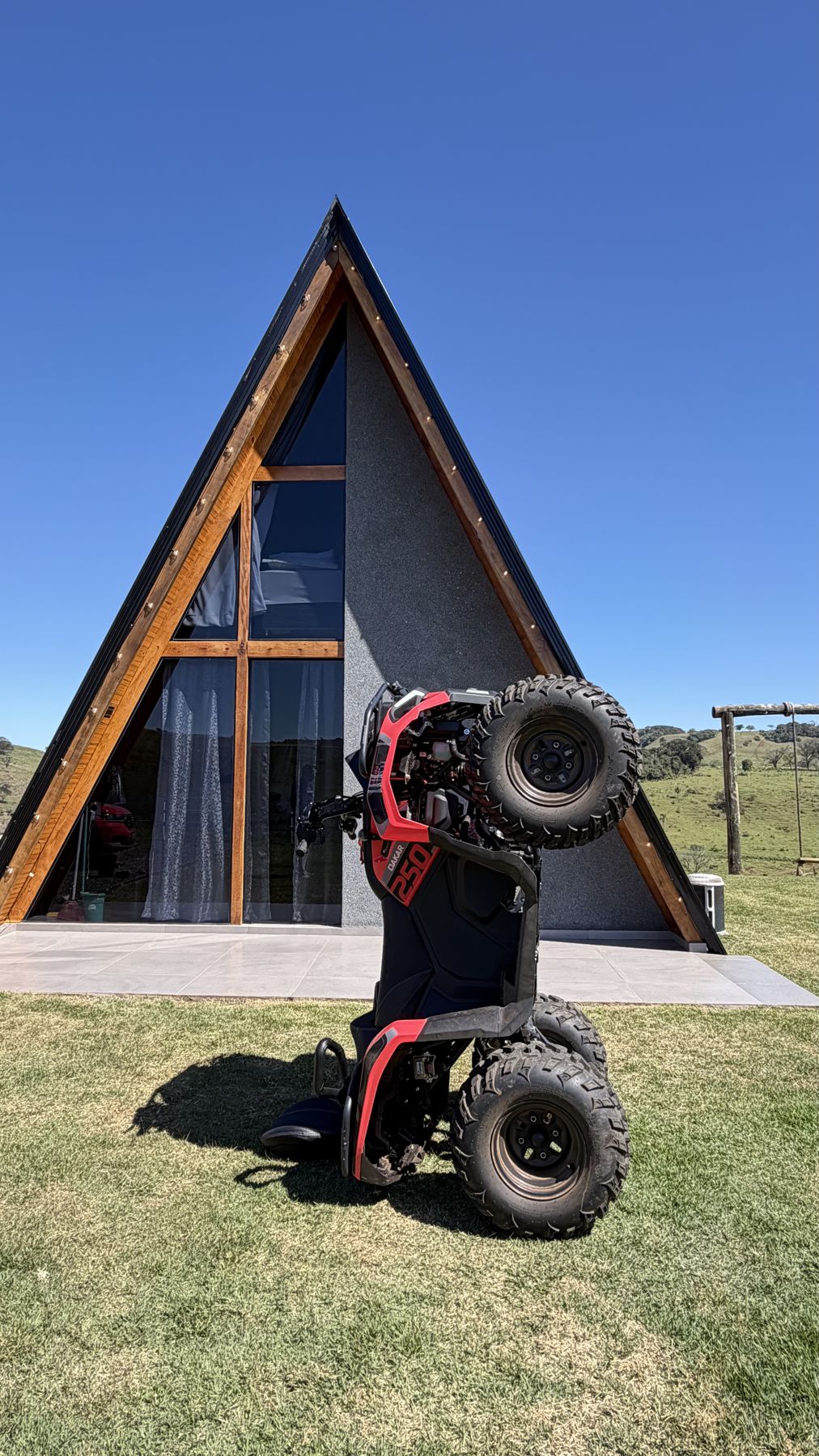 Cabana e quadriciclo